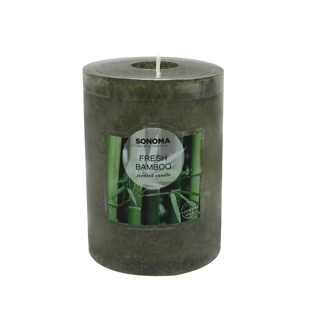 Sonoma Goods For Life® Fresh Bamboo 4" x 3" Pillar Candle Sonoma Goods For Life® Fresh Bamboo 4" X 3" Pillar Candle -Sonoma Furniture Store 2880217