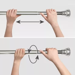 Sonoma Goods For Life® Aegean Aluminum Finial Shower Tension Rod -Sonoma Furniture Store 3284517 ALT2