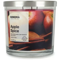 Sonoma Goods For LifeĀ® Apple Spice 14-oz. 3-Wick Candle Jar