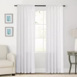 Sonoma Goods For LifeĀ® 2-pack Sheer Crushed Voile Window Curtain