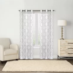 Sonoma Goods For Life® Sumner 2-pack Trellis Embroidery Window Curtains