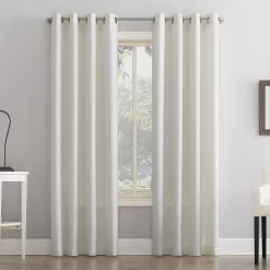 Sonoma Goods For LifeĀ® Recycled Polyester Tonal Grid Grommet Window Curtain