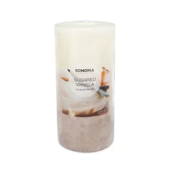 Sonoma Goods For LifeĀ® Sugared Vanilla 3" X 6" Pillar Candle