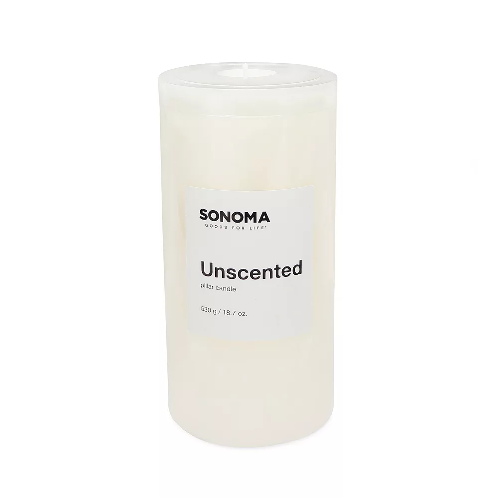 Sonoma Goods For Life® Unscented 3" x 6" Pillar Candle Sonoma Goods For Life® Unscented 3" X 6" Pillar Candle -Sonoma Furniture Store 5188427