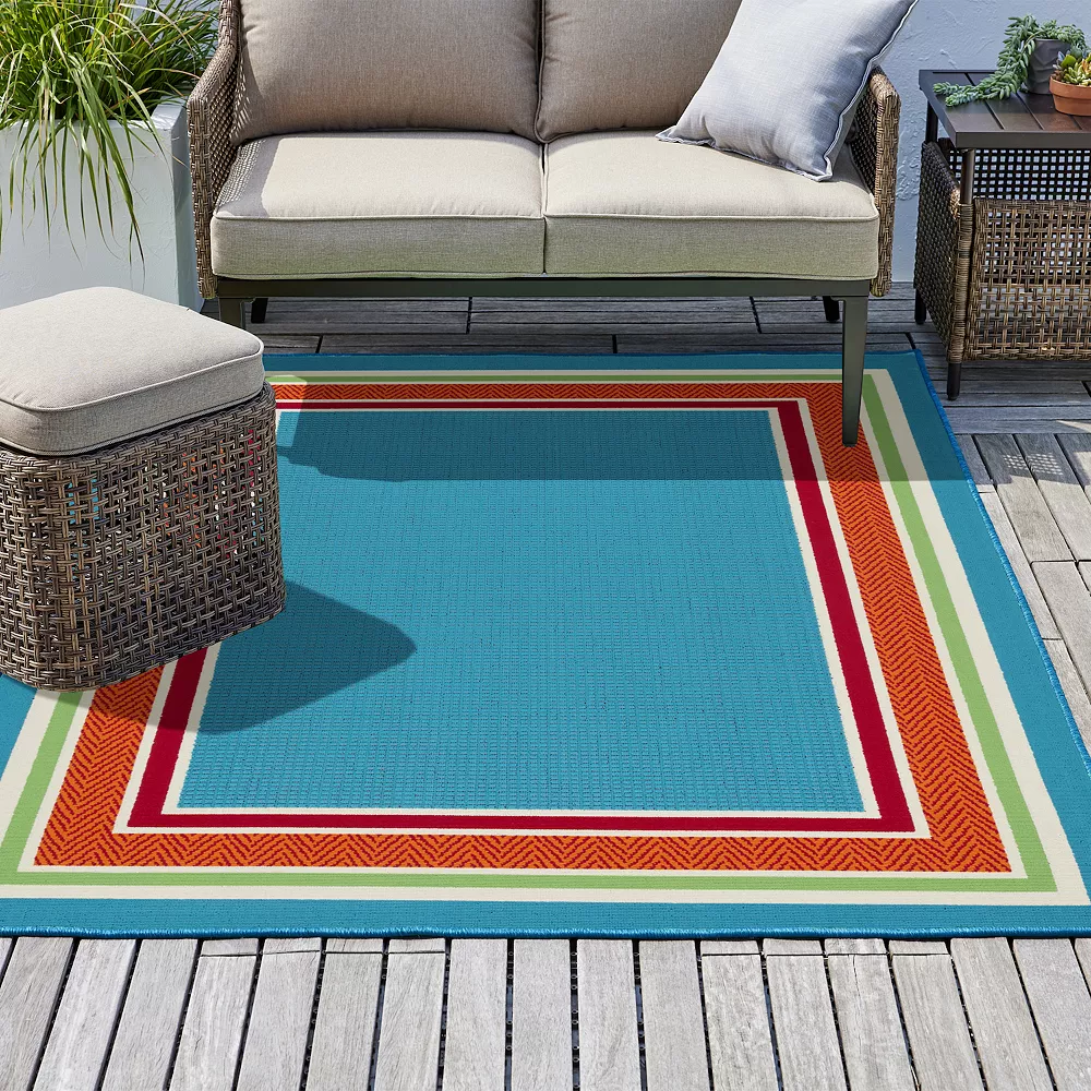 Sonoma Goods For Life® Framed Border Indoor Outdoor Rug Sonoma Goods For Life® Framed Border Indoor Outdoor Rug -Sonoma Furniture Store 5245164 ALT