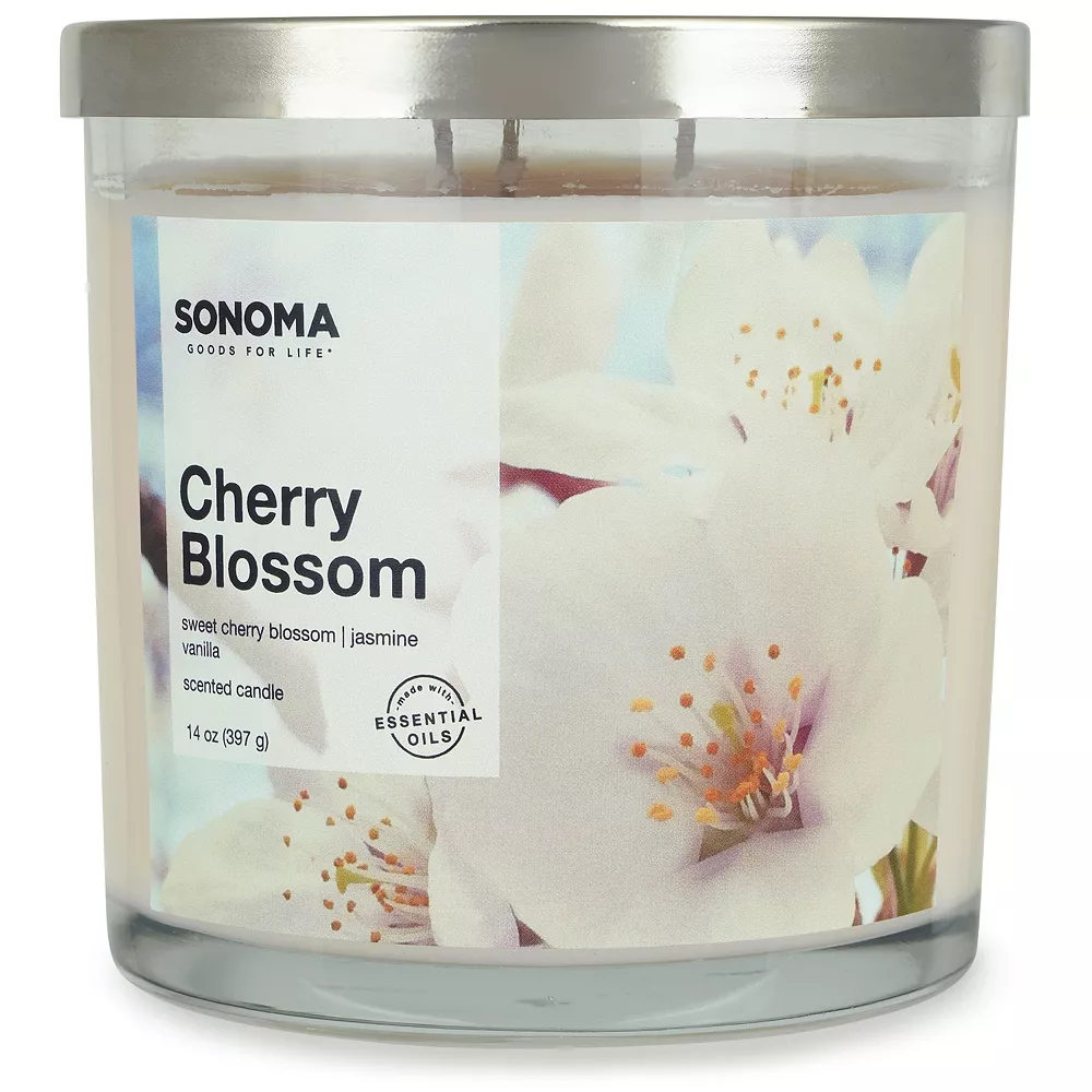 Sonoma Goods For Life® Cherry Blossom 14-oz. Candle Jar Sonoma Goods For Life® Cherry Blossom 14-oz. Candle Jar -Sonoma Furniture Store 5494078