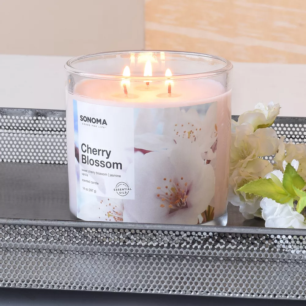 Sonoma Goods For Life® Cherry Blossom 14-oz. Candle Jar Sonoma Goods For Life® Cherry Blossom 14-oz. Candle Jar -Sonoma Furniture Store 5494078 ALT