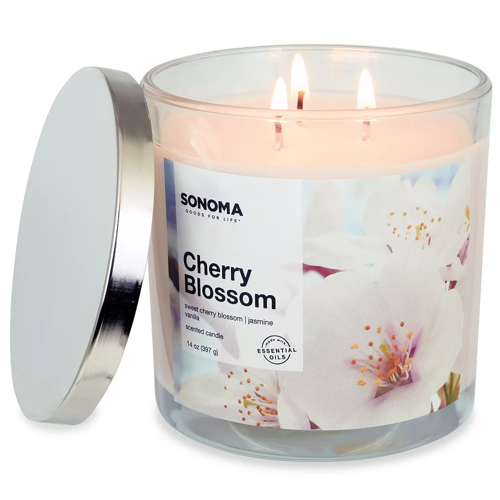 Sonoma Goods For Life® Cherry Blossom 14-oz. Candle Jar Sonoma Goods For Life® Cherry Blossom 14-oz. Candle Jar -Sonoma Furniture Store 5494078 ALT2