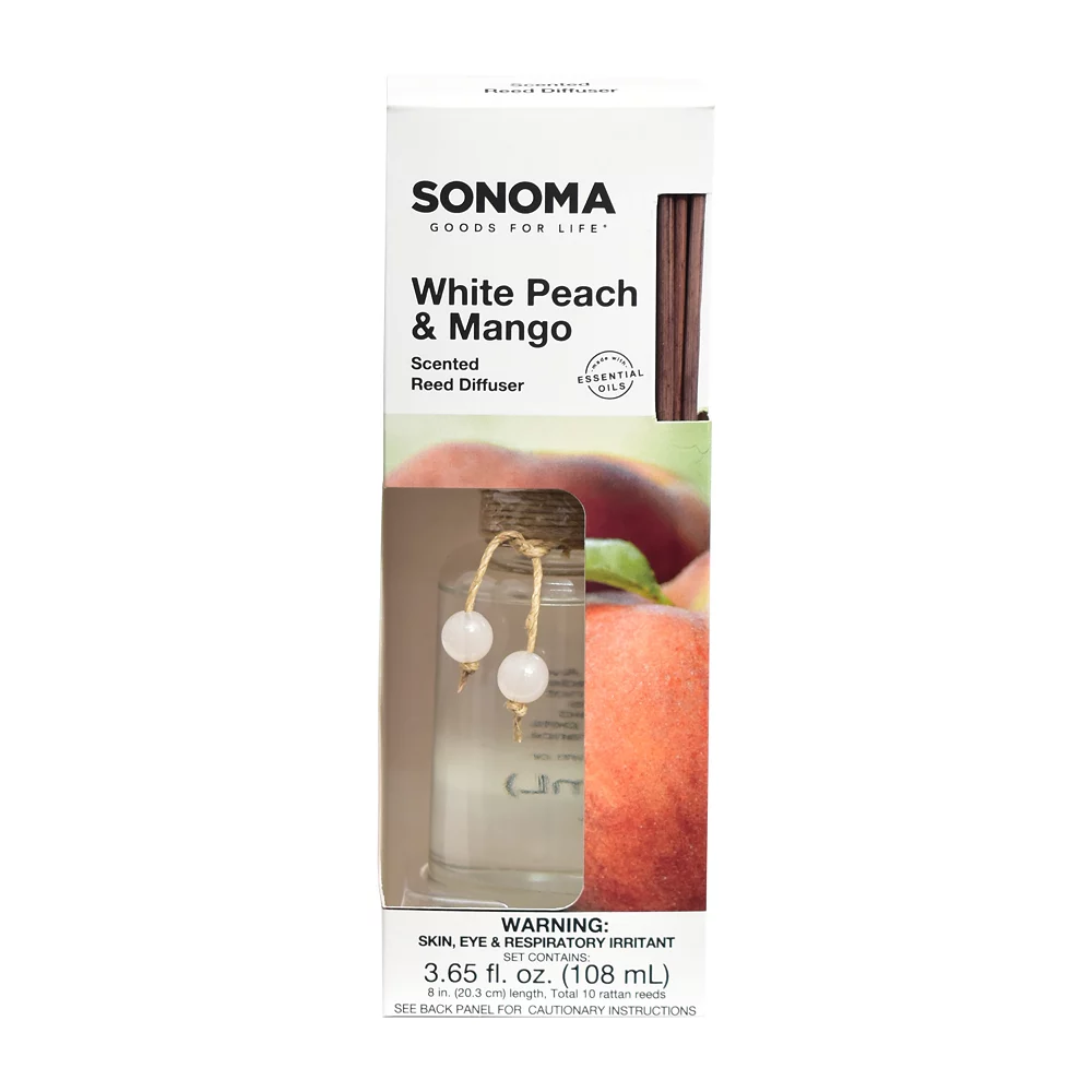 Sonoma Goods For Life® White Peach & Mango Reed Diffuser 11-piece Set Sonoma Goods For Life® White Peach & Mango Reed Diffuser 11-piece Set -Sonoma Furniture Store 5529585 ALT