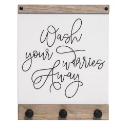 Sonoma Goods For LifeĀ® Wash Your Worries Away 3-Hook Laundry Wall Decor