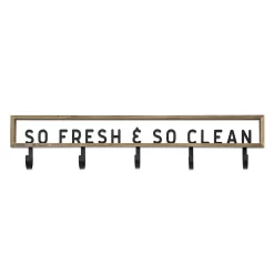 Sonoma Goods For LifeĀ® So Fresh & So Clean 5-hook Wall Decor