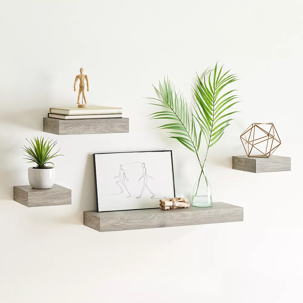 Sonoma Goods For Life® Gray Wash Ledge Wall Shelf 4-piece Set Sonoma Goods For Life® Gray Wash Ledge Wall Shelf 4-piece Set -Sonoma Furniture Store 5626524 ALT