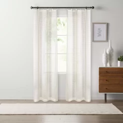 Sonoma Goods For LifeĀ® Ring Top Chenille Stripe Set Of 2 Window Curtain Panels