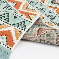 Sonoma Goods For Life® Indoor/Outdoor Coral Multi Geo Stripe Rug -Sonoma Furniture Store 5864807 ALT4