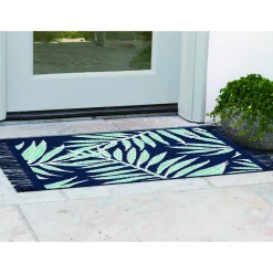 Sonoma Goods For Life® Indoor/Outdoor Navy Palm Leaves Rug -Sonoma Furniture Store 5864811 ALT11