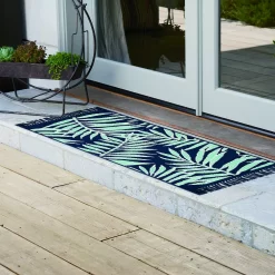 Sonoma Goods For Life® Indoor/Outdoor Navy Palm Leaves Rug -Sonoma Furniture Store 5864811 ALT12