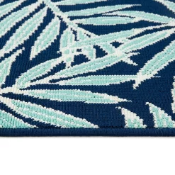 Sonoma Goods For Life® Indoor/Outdoor Navy Palm Leaves Rug -Sonoma Furniture Store 5864811 ALT3