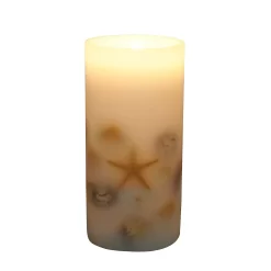 Sonoma Goods For LifeĀ® LED Seashell Embedded Pillar Candle