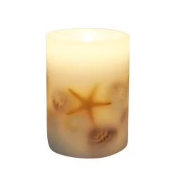Sonoma Goods For LifeĀ® Seashell LED Short Pillar Candle