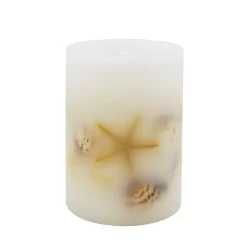 Sonoma Goods For Life® Seashell LED Short Pillar Candle -Sonoma Furniture Store 5901123 ALT4