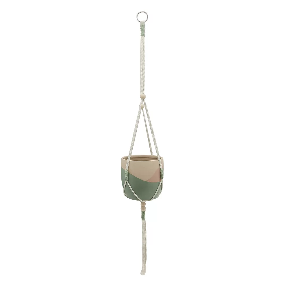 Sonoma Goods For Life® Color Block Hanging Macramé Planter Sonoma Goods For Life® Color Block Hanging Macramé Planter -Sonoma Furniture Store 5901436