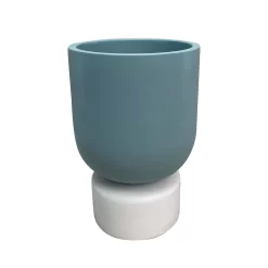 Sonoma Goods For Life® Blue Pedestal Concrete Planter