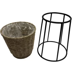 Sonoma Goods For Life® Large Seagrass Planter With Metal Stand -Sonoma Furniture Store 5920619 ALT2