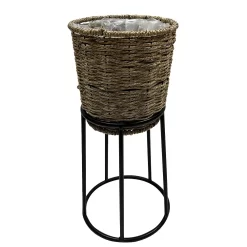 Sonoma Goods For LifeĀ® Small Seagrass Planter With Metal Stand