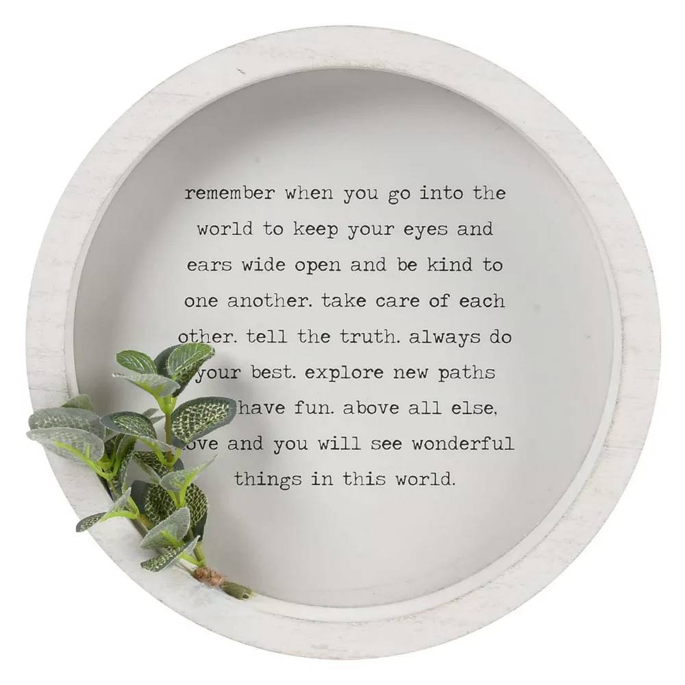 Sonoma Goods For Life® Round Sentiment with Botanical Décor Sonoma Goods For Life® Round Sentiment With Botanical Décor -Sonoma Furniture Store 5979605