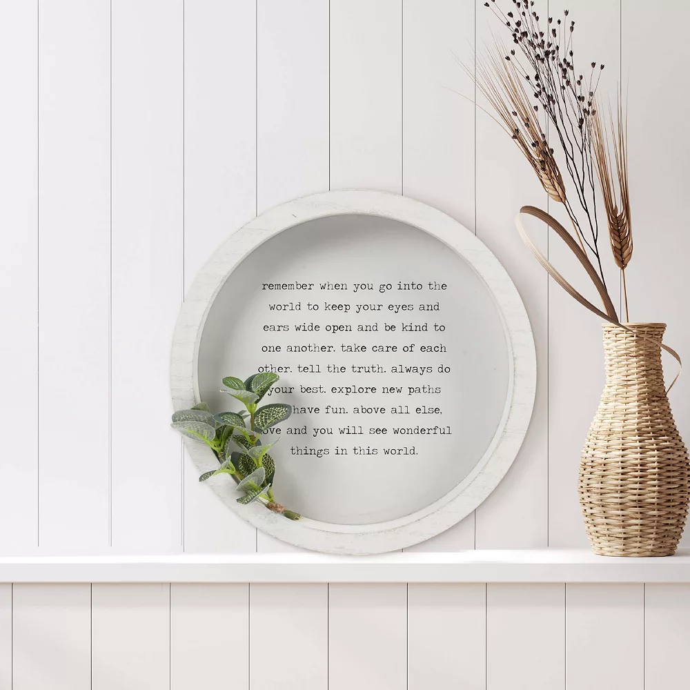 Sonoma Goods For Life® Round Sentiment with Botanical Décor Sonoma Goods For Life® Round Sentiment With Botanical Décor -Sonoma Furniture Store 5979605 ALT