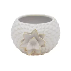 Sonoma Goods For Life® White Pineapple Planter Table Decor -Sonoma Furniture Store 5989352 ALT3