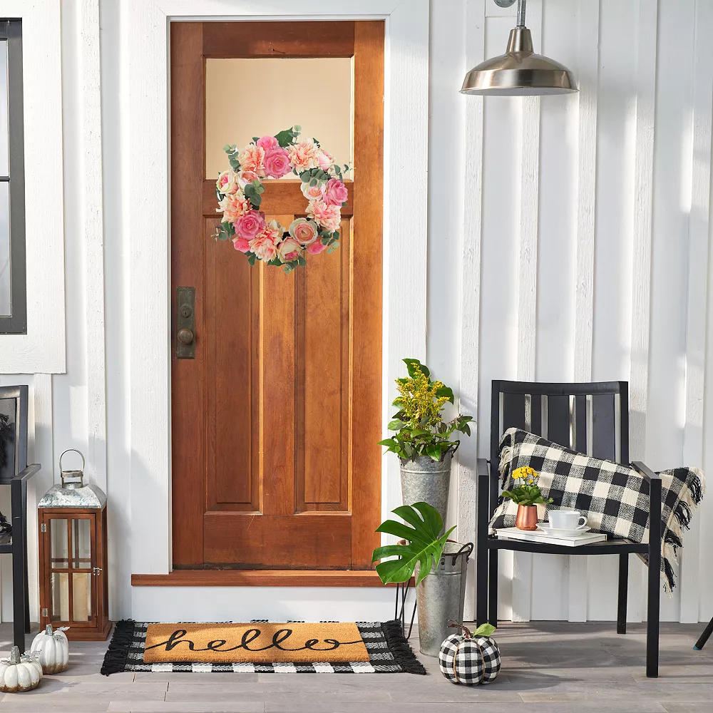 Sonoma Goods For Life® Artificial Hydrangea Cabbage Rose Wreath Sonoma Goods For Life® Artificial Hydrangea Cabbage Rose Wreath -Sonoma Furniture Store 5997162 ALT