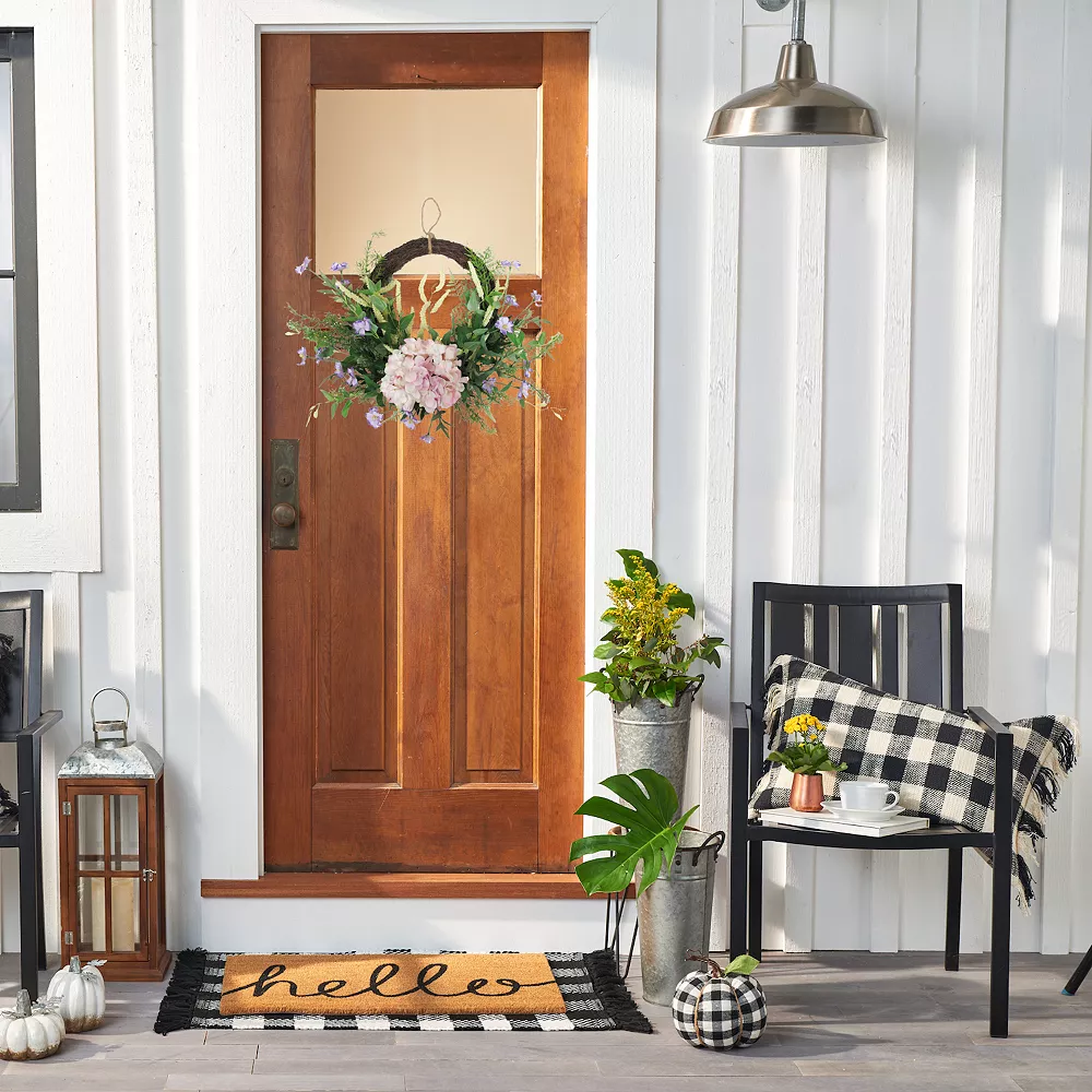 Sonoma Goods For Life® Asymmetrical Artificial Hydrangea Greenery Wreath Sonoma Goods For Life® Asymmetrical Artificial Hydrangea Greenery Wreath -Sonoma Furniture Store 5997163 ALT