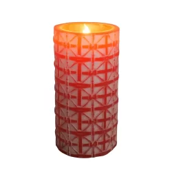 Sonoma Goods For LifeĀ® Red Geometric LED Pillar Candle